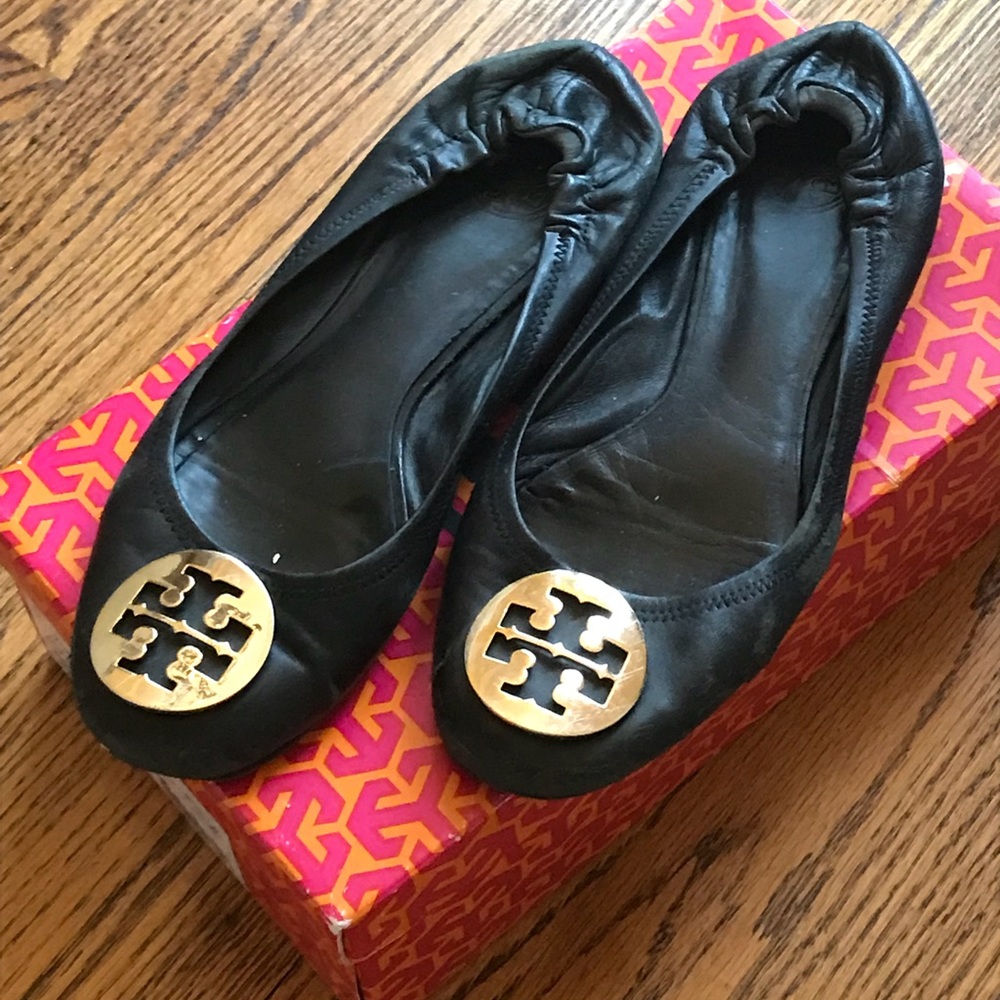 Tory Burch Black Reva Flat